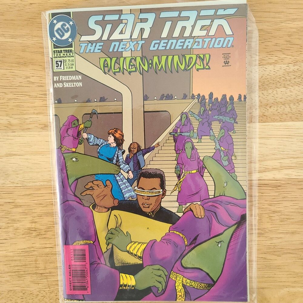 Star Trek The Next Generation #57 Alien Minds DC Comics 1994 Bagged TNG
